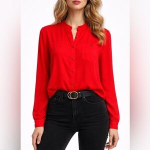 🛑 6/$25 F21 button up top size medium